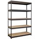 Lorell Fortress Riveted Shelving - 5 Compartment(s) - 5 Shelf(ves) - 72" Height x 48" Width x 18" Depth - Heavy Duty, Rust Resis