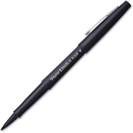 Paper Mate Flair Medium Point Porous Markers - Medium Pen Point - 1.4 mm Pen Point Size - Bullet Pen Point Style - Black Water B