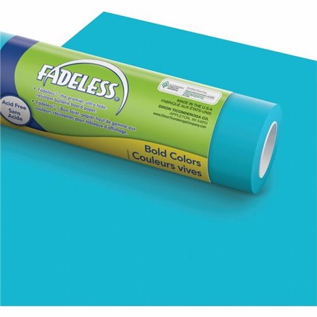 Fadeless Bulletin Board Art Paper - ClassRoom Project, Home Project, Office Project - 48"Width x 50 ftLength - 1 / Roll - Azure 