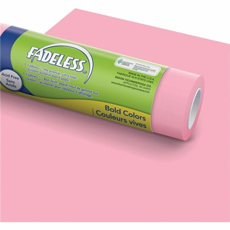 Fadeless Bulletin Board Art Paper - ClassRoom Project, Home Project, Office Project - 48"Width x 50 ftLength - 1 / Roll - Pink