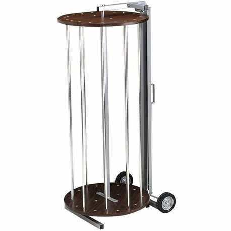 Spectra ArtKraft Rotary Art Roll Rack - 48" Roll Width Supported - Rotary, Mobile Unit, Powder Coated - Gray - Rubber - 1 Each