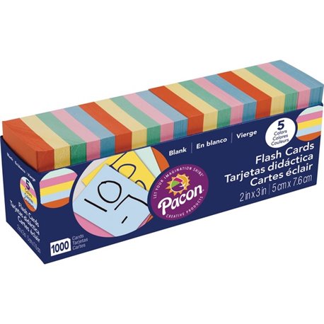 Pacon Blank Flash Card Dispenser Box - Educational - 1000 / Pack