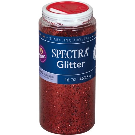 Spectra Glitter Sparkling Crystals - 16 oz - 1 Each - Red