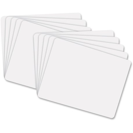 Creativity Street White Boards - 12" (1 ft) Width x 9" (0.8 ft) Height - White Melamine Surface - 10 / Pack