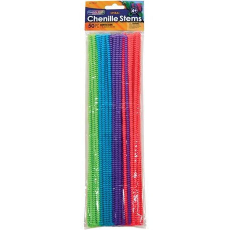 Creativity Street Spiral Chenille Stems - Classroom, Home, Art Project - Recommended For 4 Year - 12"Height x 0.20"Width x 0.20"