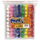 Creativity Street Peel-n-Stick Pom Pons - Project - 11.75"Height x 1.50"Width x 9.25"Length - 240 / Pack - White, Pink, Purple, 