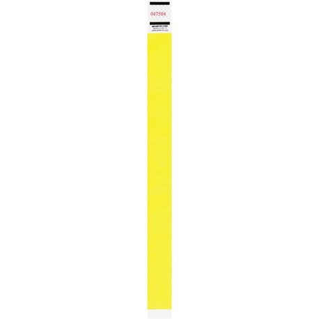 Advantus Neon Tyvek Wristbands - 500 / Pack - Neon Yellow - Tyvek