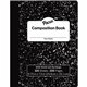 Pacon Composition Book - 100 Sheets - 200 Pages - Wide Ruled - 0.38" Ruled - Red Margin - 9.75" x 7.5" x 0.1" - White Paper - Bl