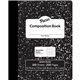 Pacon Composition Book - 100 Sheets - 200 Pages - Quad Ruled - 0.20" Ruled - 9.75" x 7.5" x 0.1" - White Paper - Black Marble Co