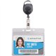 Advantus Badge Reel Holder Combo Pack - Support 3.75" x 2.58" Media - Horizontal - Vinyl - 10 / Pack - Black/Clear - Durable