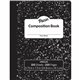 Pacon Unruled Compositon Book - 100 Sheets - Plain - Unruled - 7 1/2" x 9 3/4" - Black Marble Cover - 24 / Carton