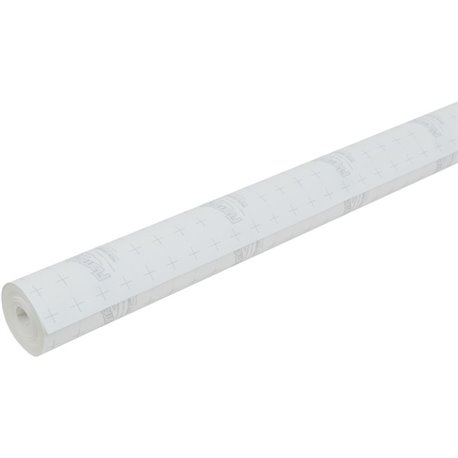 Flameless Flame-Retardant Paper - Classroom, Office, Mural, Banner, Bulletin Board - 48"Width x 100 ftLength - 1 Roll - Frost Wh