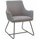 Lorell Mid-century Modern Flannel Guest Chair - Sled Base - Gray - Armrest - 1 Each