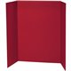 Pacon 140 lb. Watercolor Single Wall Presentation Board - 48" Height x 36" Width - Red Surface - Tri-fold, Corrugated, Recyclabl