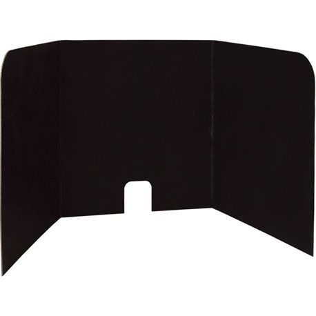 Pacon Computer Lab Privacy Board - 22" Width x 22" Height x 20" Depth - Corrugated Cardboard - Black - 6 / Carton