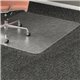 Lorell Plush-pile Chairmat - Carpeted Floor - 60" Length x 46" Width x 0.173" Thickness - Rectangular - Vinyl - Clear - 1Each