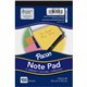 Pacon Note Pad - 4" x 6" - Rectangle - 100 Sheets per Pad - Unruled - Assorted - Recyclable, Compact - 1 Each