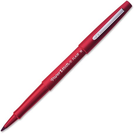 Paper Mate Flair Medium Point Porous Markers - Medium Pen Point - 1.4 mm Pen Point Size - Bullet Pen Point Style - Red Water Bas