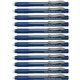 Pentel Rubber Grip Clic Eraser - Blue - Pen - Refillable - 12 / Box - Retractable, Latex-free Grip, Pocket Clip, Ghost Resistant