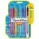 Paper Mate InkJoy 100 RT Pens - Medium Pen Point - 1 mm Pen Point Size - Retractable - Assorted - Translucent Barrel - 8 / Pack