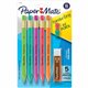 Paper Mate Handwriting Mechanical Pencils - 2 Lead - Thick Point - Black Lead - Assorted Barrel - 5 / Pack