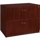 Lorell Essentials Series Lateral File - 35.5" x 22" x 1" x 29.5" - 2 x File Drawer(s) - Finish: Laminate, Mahogany - Lockable Dr