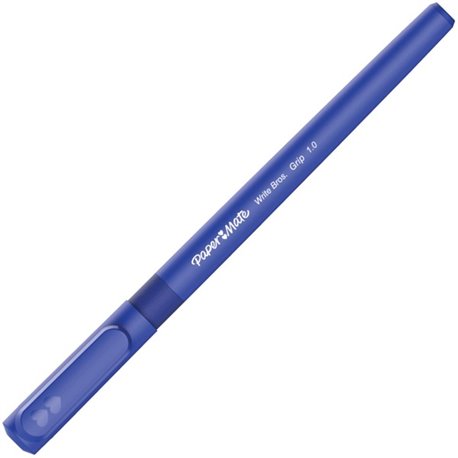 Paper Mate Write Bros. 1.0mm Ballpoint Pen - 1 mm Pen Point Size - Blue - Blue Barrel - 1 Dozen