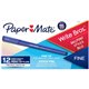 Paper Mate Write Bros. 0.8mm Ballpoint Pen - Fine Pen Point - 0.8 mm Pen Point Size - Blue - 1 Dozen