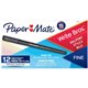 Paper Mate Write Bros. 0.8mm Ballpoint Pen - Fine Pen Point - 0.8 mm Pen Point Size - Black - 1 Dozen