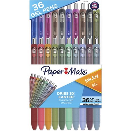 Paper Mate InkJoy Gel Pens - Multi Gel-based Ink - 36 / Pack