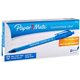 Paper Mate Comfort Mate Retractable Pens - Medium Pen Point - Retractable - Blue - Rubber Barrel - 1 Dozen