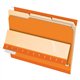 Pendaflex 1/3 Tab Cut Letter Recycled Top Tab File Folder - 8 1/2" x 11" - Orange - 10% Recycled - 100 / Box