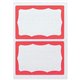 Advantus Color Border Adhesive Name Badges - 2 5/8" Height x 3 3/4" Width - Removable Adhesive - Rectangle - White, Red - 100 / 