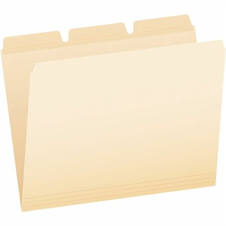 Pendaflex Ready-Tab 1/3 Tab Cut Letter Recycled Top Tab File Folder - 8 1/2" x 11" - Top Tab Location - Assorted Position Tab Po