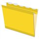 Pendaflex Ready-Tab 1/5 Tab Cut Letter Recycled Hanging Folder - 8 1/2" x 11" - Yellow - 10% Recycled - 25 / Box
