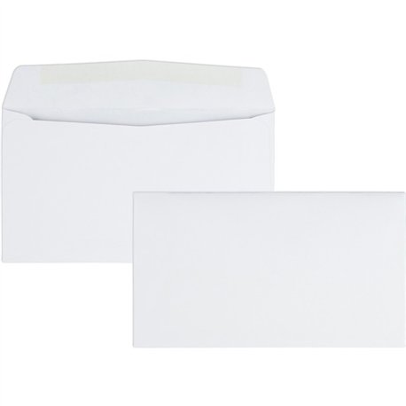 Quality Park No. 6-3/4 Business Envelopes with Gummed Flap - Business - 6 3/4 - 3 5/8" Width x 6 1/2" Length - 24 lb - Gummed - 