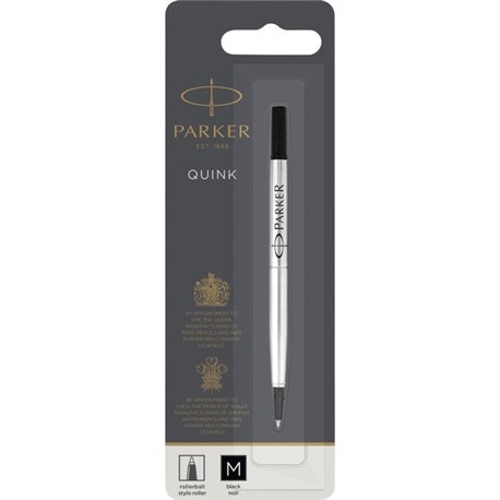 Parker Rollerball Pen Refill - 0.70 mm, Medium Point - Black Ink - 1 Each