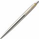 Parker Jotter Steel Gel Golden Finish Trim Ballpoint Pen - Bold Pen Point - 0.7 mm Pen Point Size - Conical Pen Point Style - Re