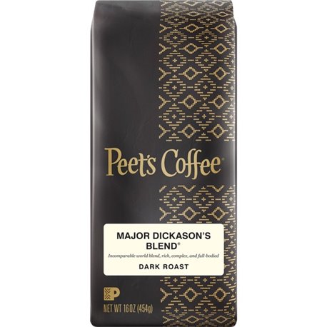 Peet's Coffee Ground Major Dickason's Blend Coffee - Dark - 16 oz Per Bag - 1 Each