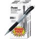 Pentel Champ Mechanical Pencils - HB Lead - 0.5 mm Lead Diameter - Refillable - Black Lead - Black Barrel - 24 / Pack