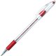 Pentel R.S.V.P. Ballpoint Stick Pens - Fine Pen Point - 0.7 mm Pen Point Size - Refillable - Red - Clear Barrel - 12 / Box