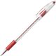 Pentel R.S.V.P. Ballpoint Stick Pens - Medium Pen Point - 1 mm Pen Point Size - Refillable - Red - Clear Barrel - 12 / Box