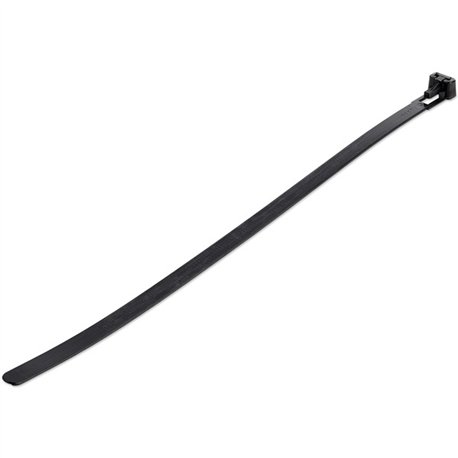 StarTech.com 10"(25cm) Reusable Cable Ties, 2-1/2"(65mm) Dia. 50lb(22Kg) Tensile Strength, Nylon, In/Outdoor, UL Listed, 100 Pac