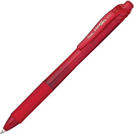 EnerGel EnerGel-X Retractable Gel Pens - Medium Pen Point - 0.7 mm Pen Point Size - Refillable - Retractable - Red Gel-based Ink