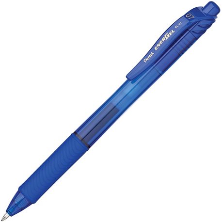 EnerGel EnerGel-X Retractable Gel Pens - Medium Pen Point - 0.7 mm Pen Point Size - Refillable - Retractable - Blue Gel-based In