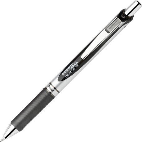 EnerGel EnerGel RTX Liquid Gel Pen - Medium Pen Point - 0.7 mm Pen Point Size - Refillable - Retractable - Black Gel-based Ink -