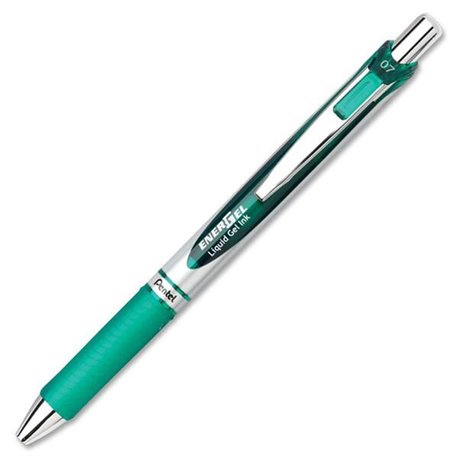 EnerGel EnerGel RTX Liquid Gel Pen - Medium Pen Point - 0.7 mm Pen Point Size - Refillable - Retractable - Green Gel-based Ink -