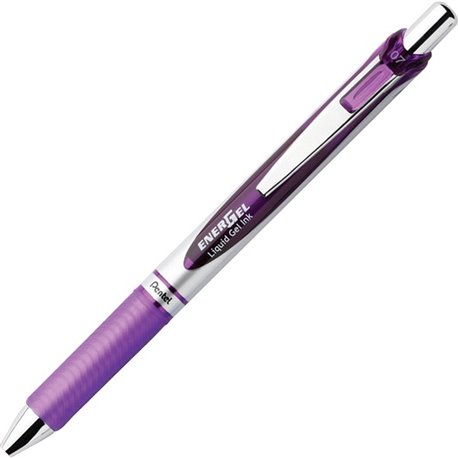 EnerGel EnerGel RTX Liquid Gel Pen - Medium Pen Point - 0.7 mm Pen Point Size - Refillable - Retractable - Violet Gel-based Ink 