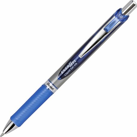 Pentel Deluxe RTX Retractable Pens - 1 mm Pen Point Size - Refillable - Retractable - Blue Gel-based Ink - 1 Each