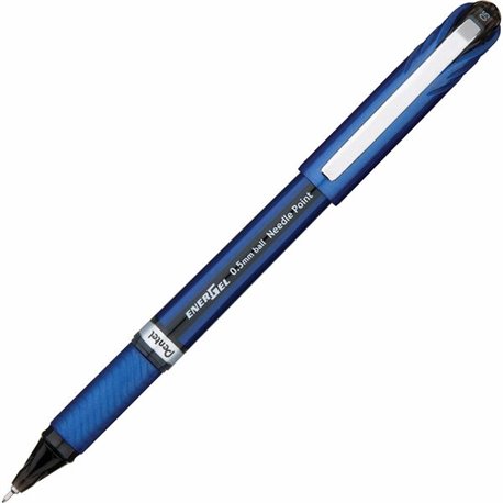 EnerGel EnerGel NV Liquid Gel Pens - Fine Pen Point - 0.5 mm Pen Point Size - Needle Pen Point Style - Black Gel-based Ink - Blu